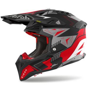 Motokros čelada Airoh Aviator 3 Spin rdeča mat