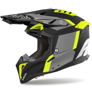 Motokros čelada Airoh Aviator 3 Glory rumena mat