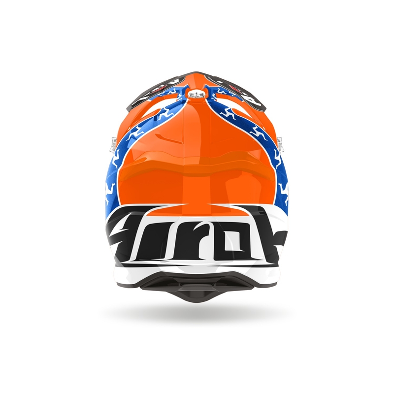 Oranžna motokros čelada Airoh Strycker Hazzard razprodaja