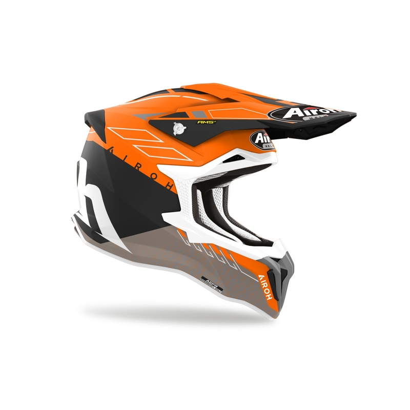 Motokros čelada Airoh Strycker Skin oranžna mat razprodaja