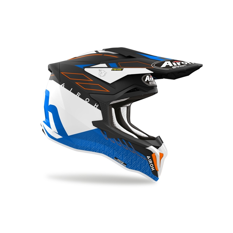 Motokros čelada Airoh Strycker Skin blue mat razprodaja