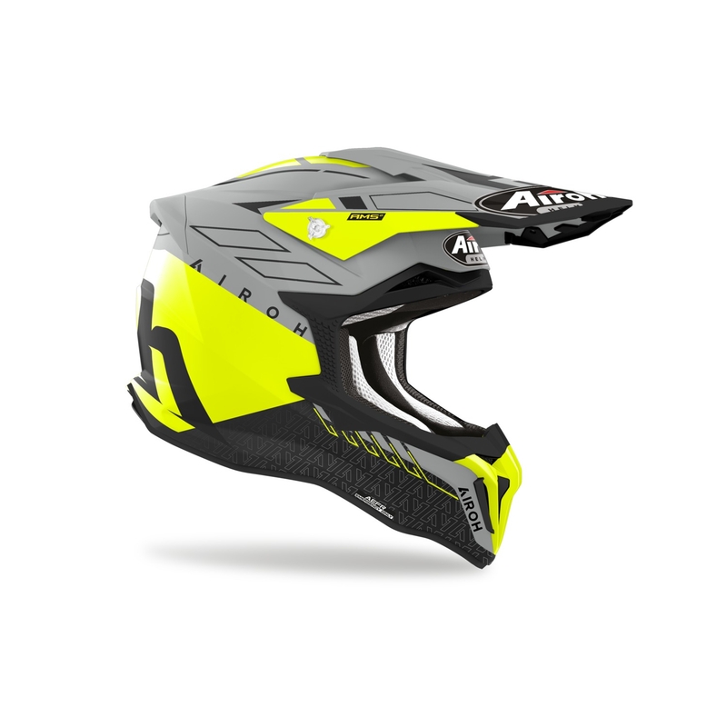 Motokros čelada Airoh Strycker Skin yellow mat razprodaja