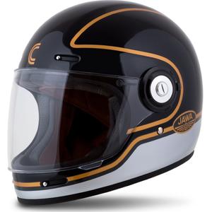 Integralna motoristična čelada Cassida Fibre Jawa Sport črna-srebrna-zlata