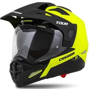 Enduro čelada Cassida Tour 1.1 Dual black-fluo yellow