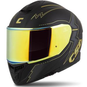 Cassida Integral GT 2.1 Flash črno-zlato-siva motoristična čelada