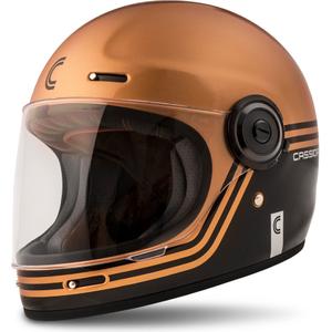 Cassida Fibre Super Hooligan integralna motoristična čelada črna in bakrena razprodaja