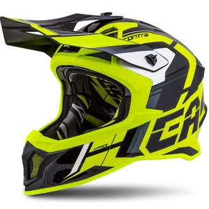 Cassida Cross Pro II Contra fluo rumeno-sivo-črna motokros čelada