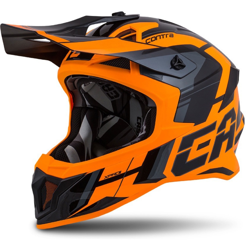 Cassida Cross Pro II Contra Motokros čelada oranžno-črno-siva