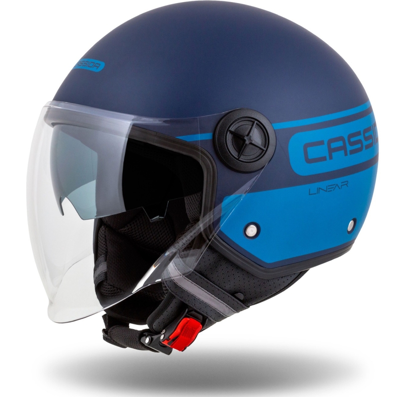 Cassida Handy Plus Linearna odprta motoristična čelada modra