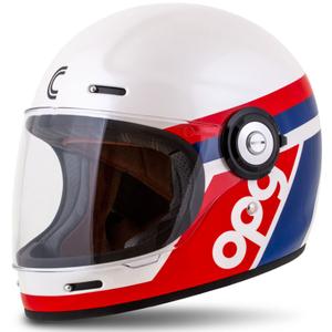 Cassida Fibre OPG integralna motoristična čelada belo-modro-rdeča