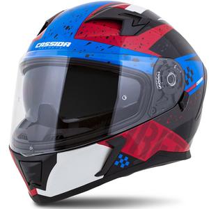 Integral motoristična čelada Cassida Integral 3.0 DRFT rdeče-perle modra
