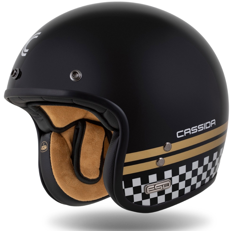 Cassida Eso Forty Nine Odprta čelada Black Pearl-Gold-Grey