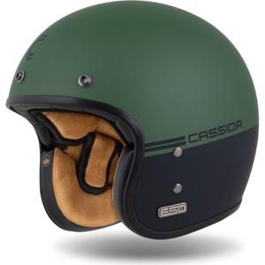 Odprta čelada Cassida Eso Super Hooligan črna mat-metallic green