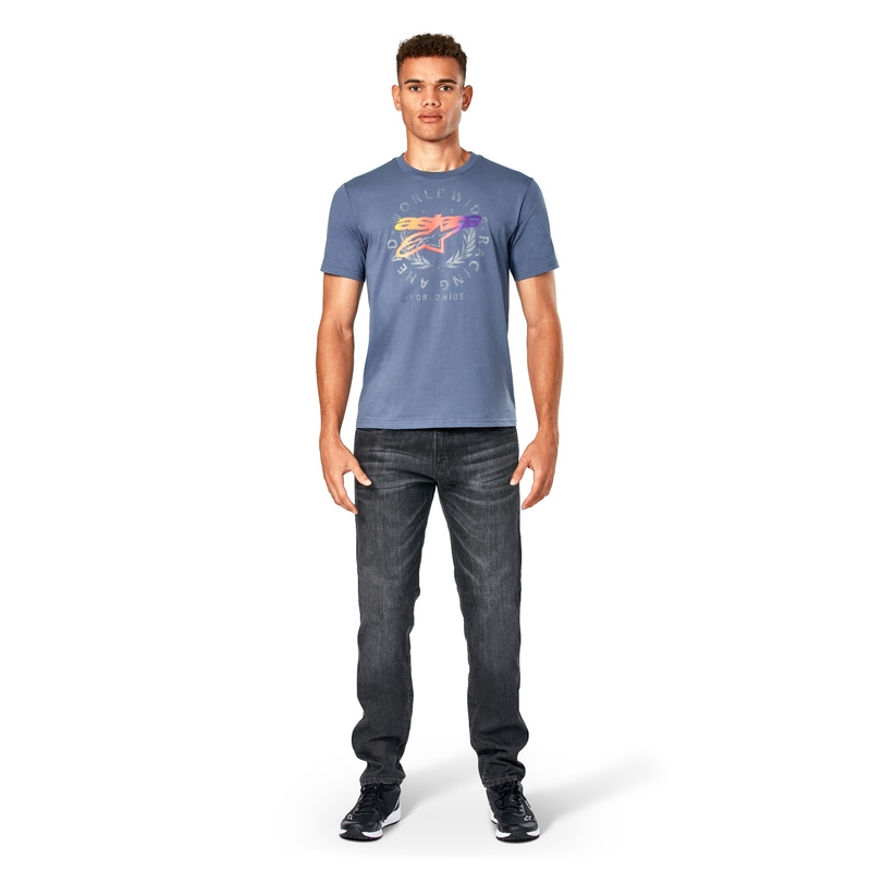 Alpinestars Overlay CSF modra majica s kratkimi rokavi