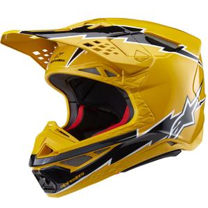Alpinestars Supertech S-M10 Ampress motokros čelada črno-rumena