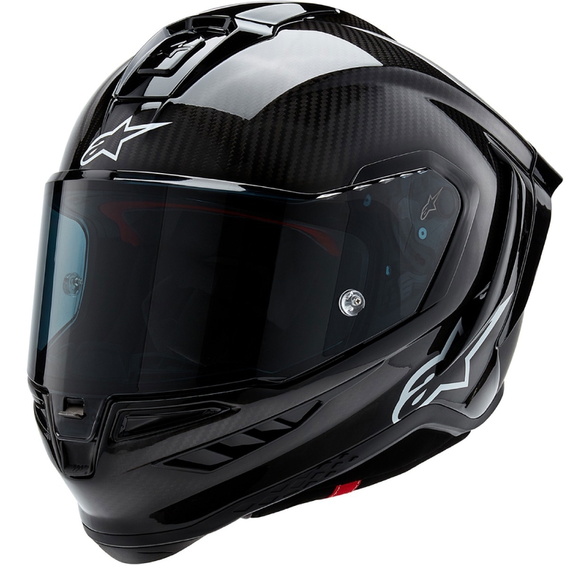 Celoobrazna motoristična čelada Alpinestars Supertech R-10 Solid karbonsko črna