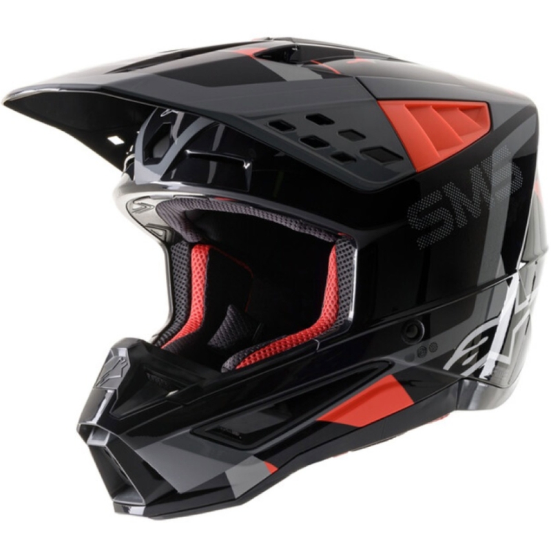 Motokros čelada Alpinestars S-M5 Rover antracit-fluo rdeča-kamuflažno siva