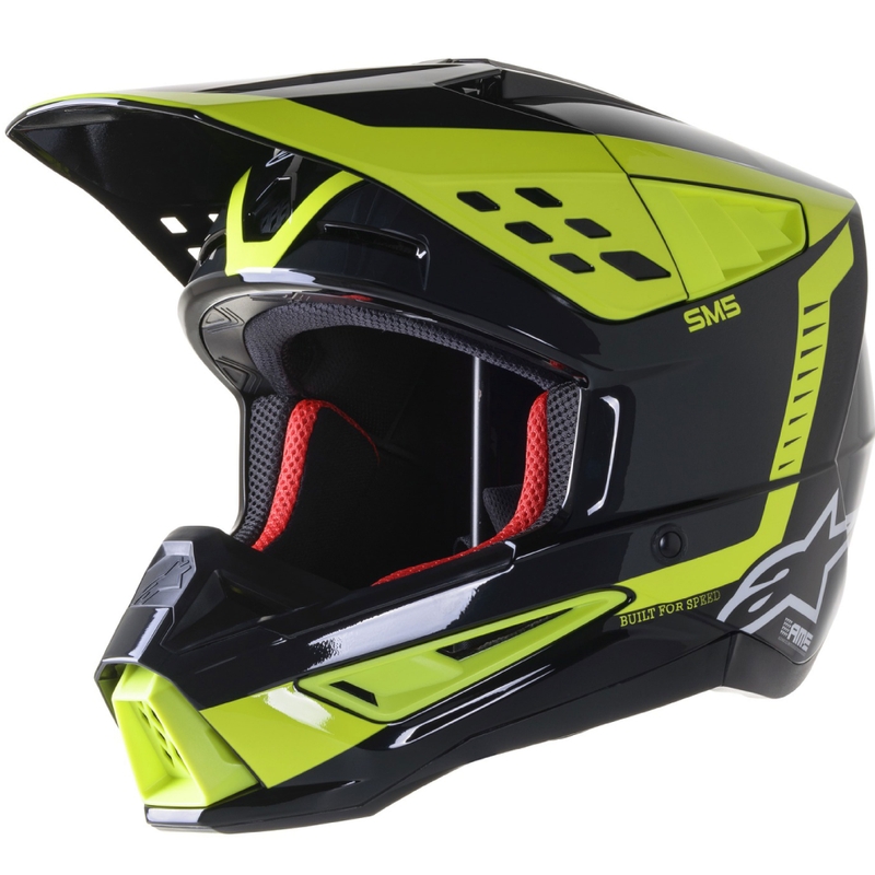 Alpinestars S-M5 Beam motokros čelada Black-Antracite-Fluo Yellow Glossy