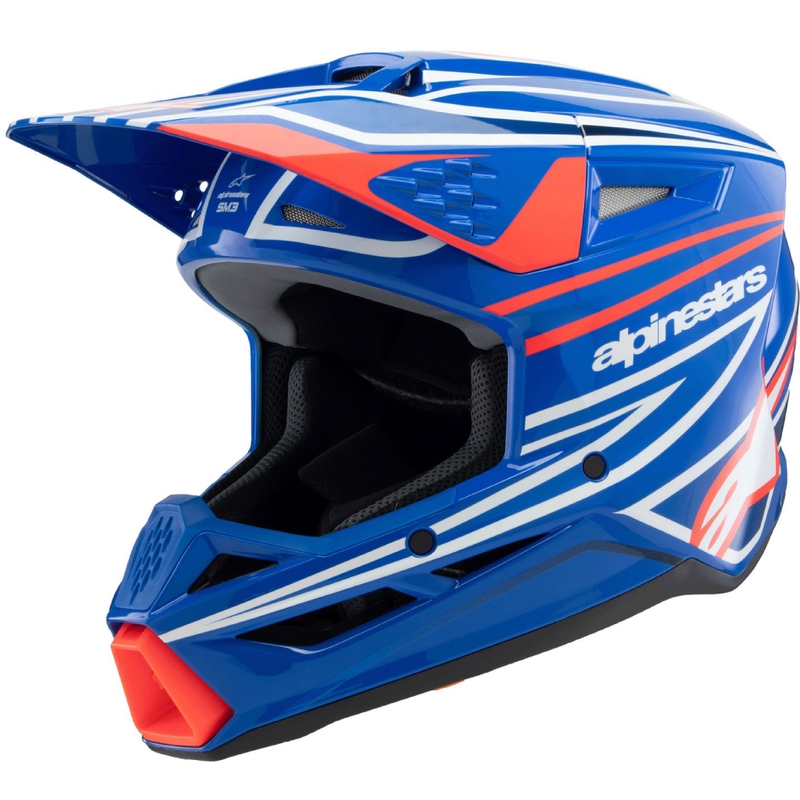 Otroška motokros čelada Alpinestars S-M3 WURX modro-rdeče-belo-črna