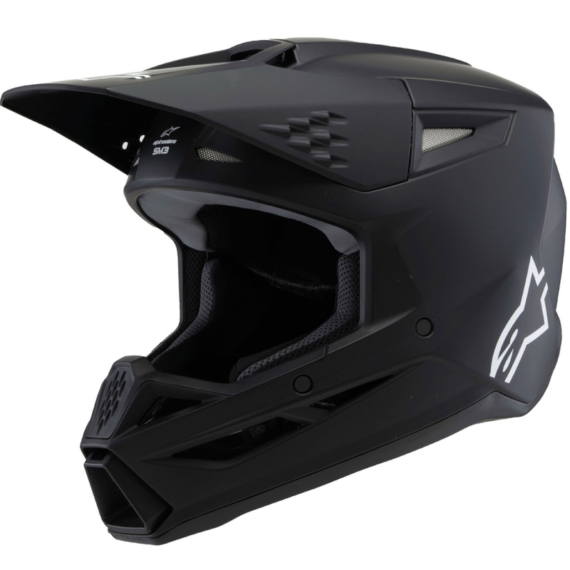 Otroška motokros čelada Alpinestars S-M3 Solid mat črna