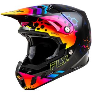 Motokros čelada FLY Racing Formula CC Tektonic črno-rumeno-roza