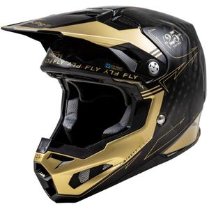 Motokros čelada FLY Racing Formula S Carbon črno-zlata