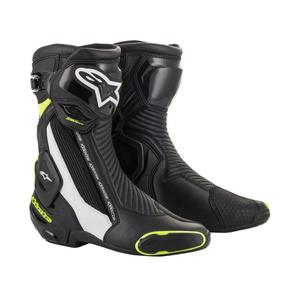 Motoristični škornji Alpinestars SMX Plus 2 črno-beli-fluo rumeni