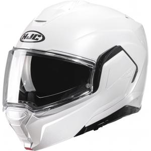 HJC I100 Solid pearl white flip-up motoristična čelada