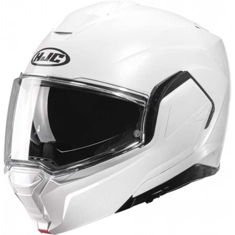 HJC I100 Solid pearl white flip-up motoristična čelada