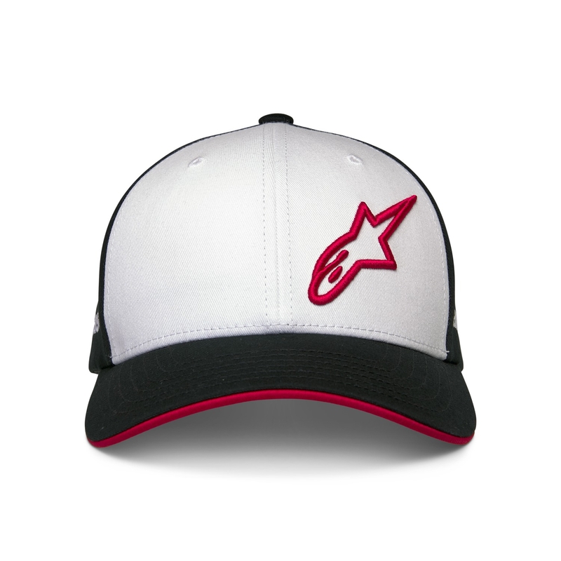 Kapa Alpinestars Sessionized Snapback belo-črno-rdeča