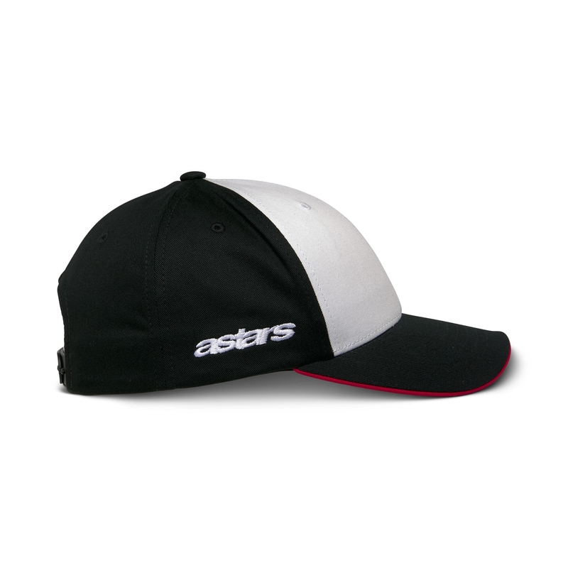 Kapa Alpinestars Sessionized Snapback belo-črno-rdeča