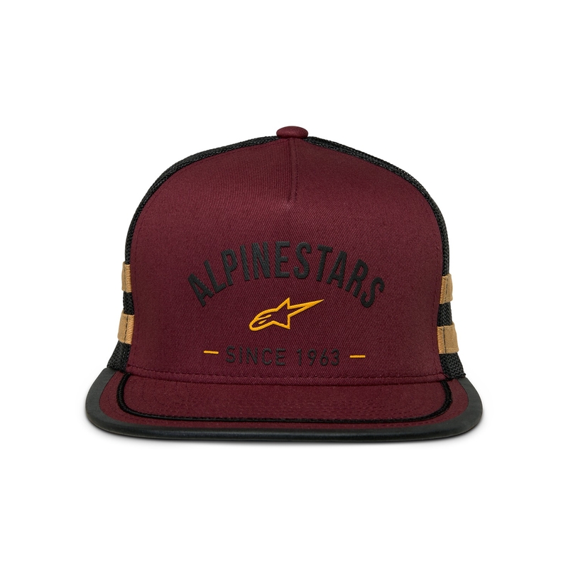Alpinestars Backline Trucker Cap opečnato rdeče-črno-zlata
