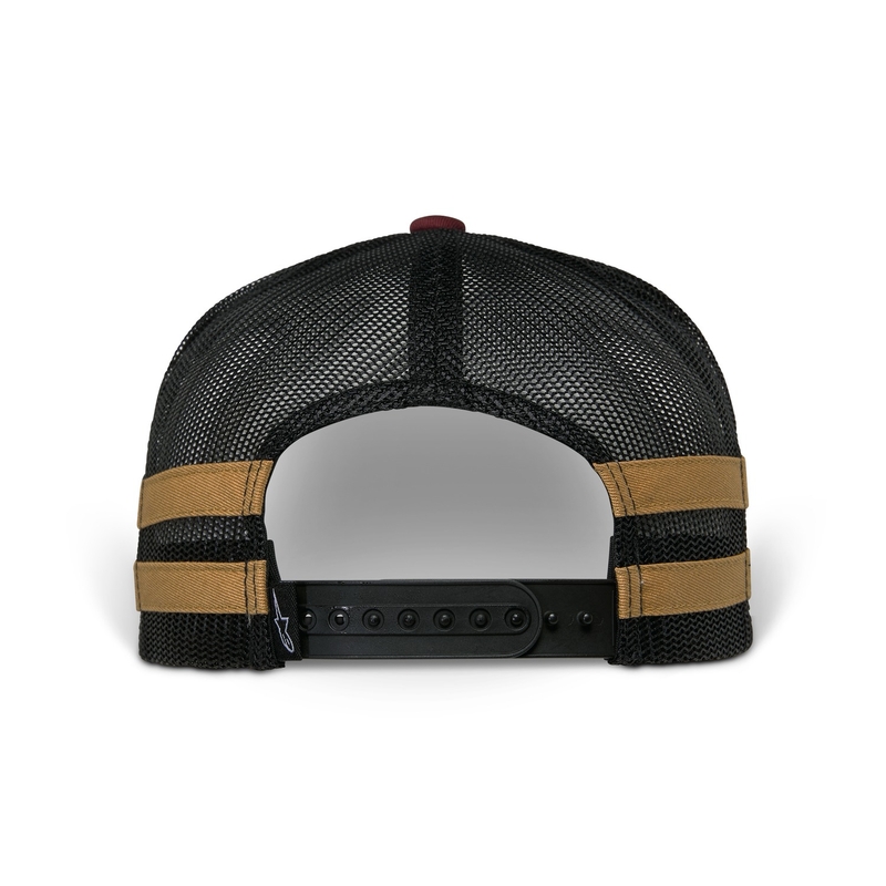 Alpinestars Backline Trucker Cap opečnato rdeče-črno-zlata