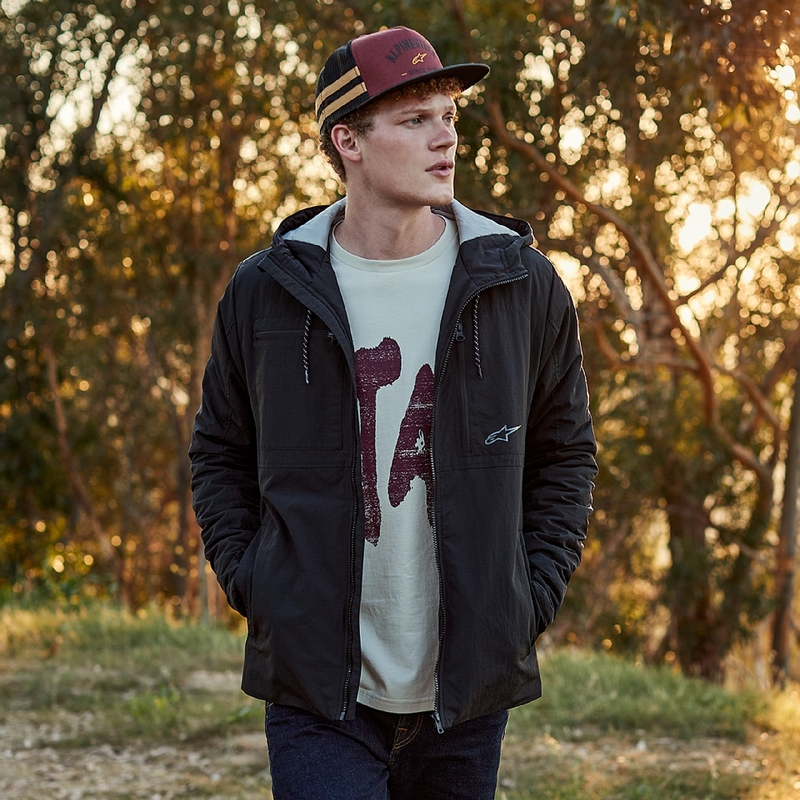 Alpinestars Backline Trucker Cap opečnato rdeče-črno-zlata