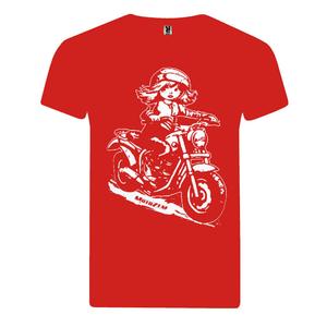 MotoZem dekliška majica - Biker rdeča