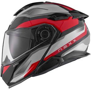 Motoristična čelada na preklop Nexx X.Lifetour PRO Mile belo-rdeča