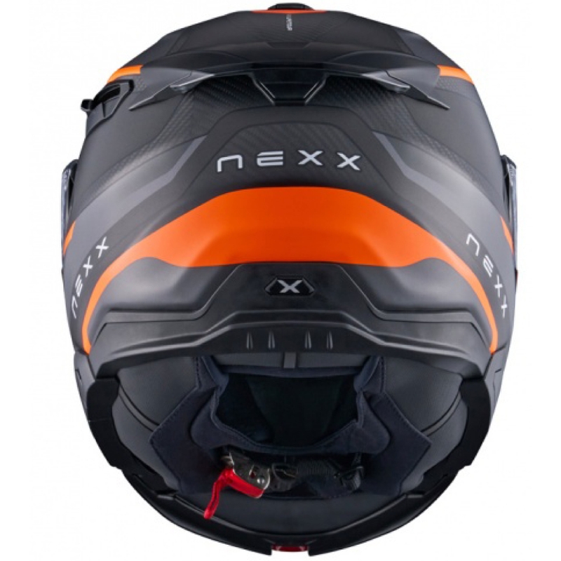 Motoristična čelada na preklop Nexx X.Lifetour PRO Mile mat oranžno-siva