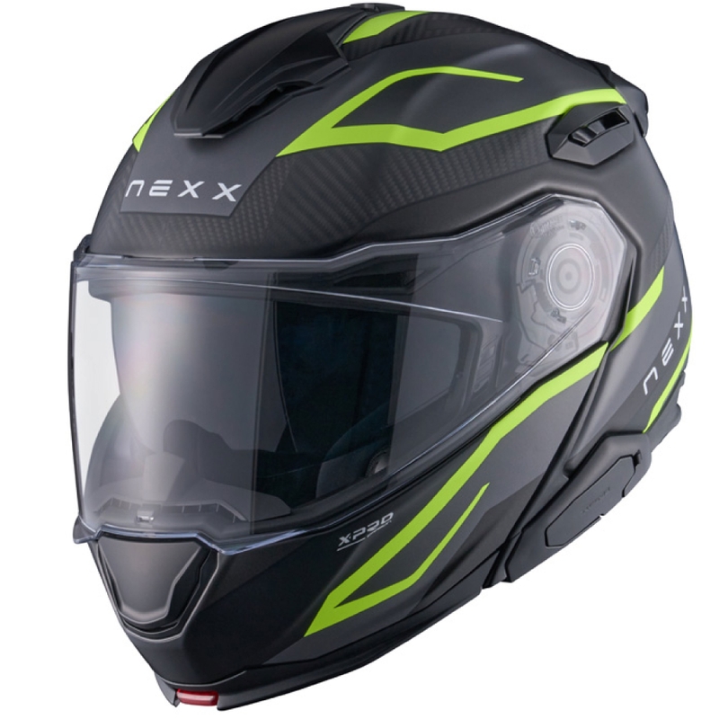 Motoristična čelada na preklop Nexx X.Lifetour PRO Mile mat sivo-fluo rumena
