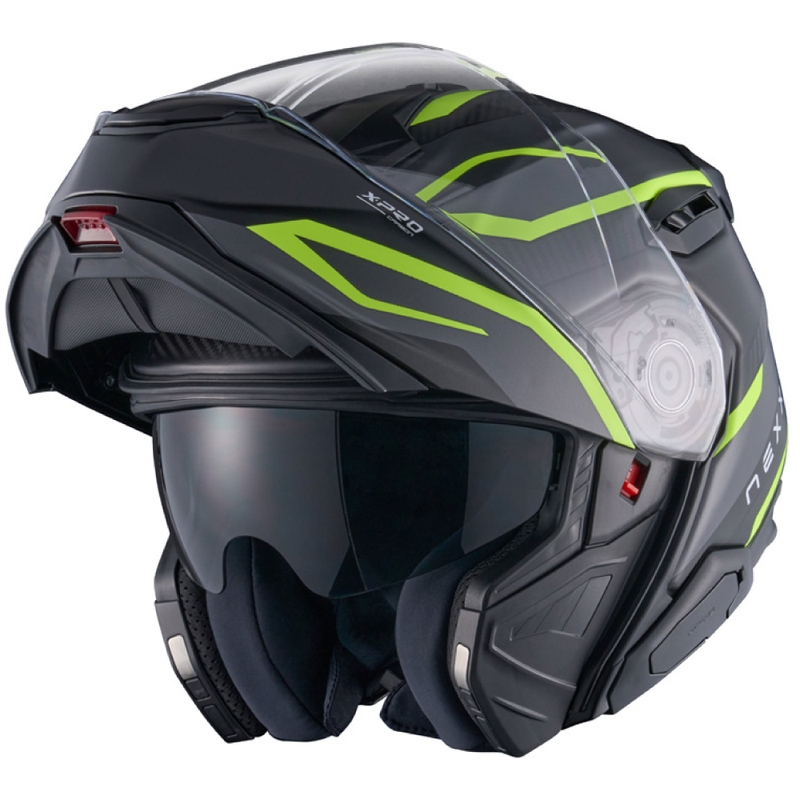 Motoristična čelada na preklop Nexx X.Lifetour PRO Mile mat sivo-fluo rumena