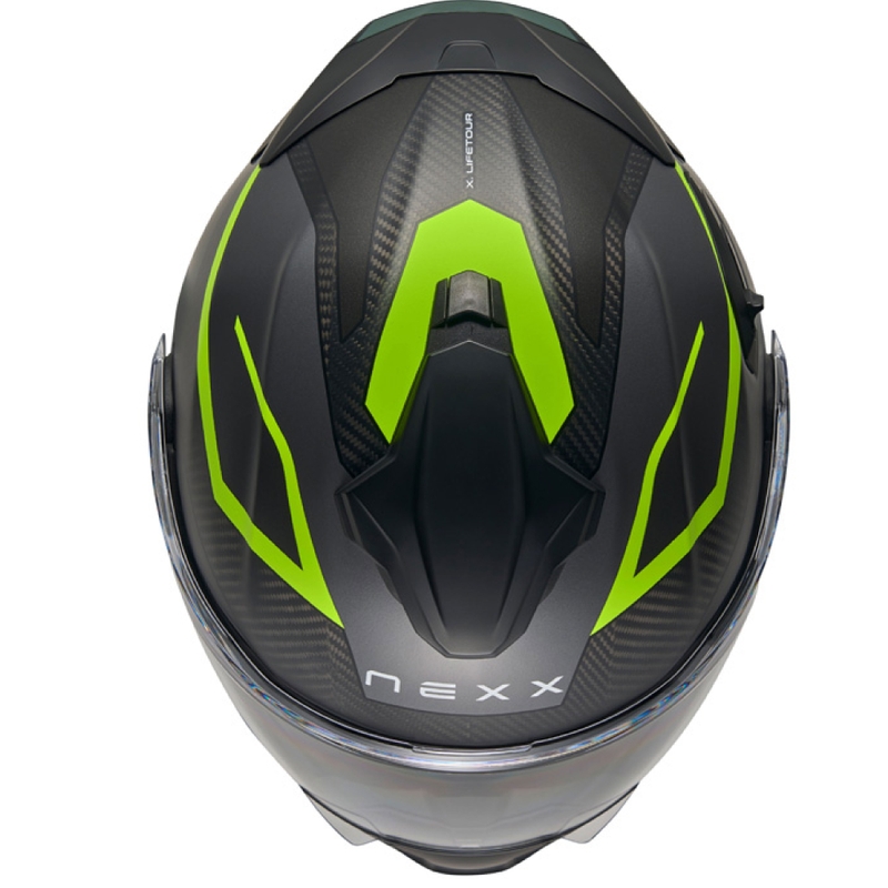 Motoristična čelada na preklop Nexx X.Lifetour PRO Mile mat sivo-fluo rumena