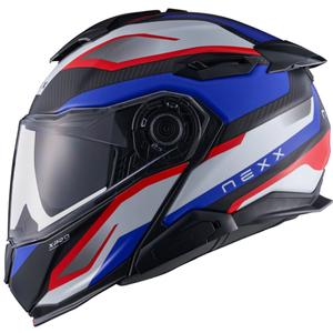 Motoristična čelada na preklop Nexx X.Lifetour PRO Mile mat modro-rdeča