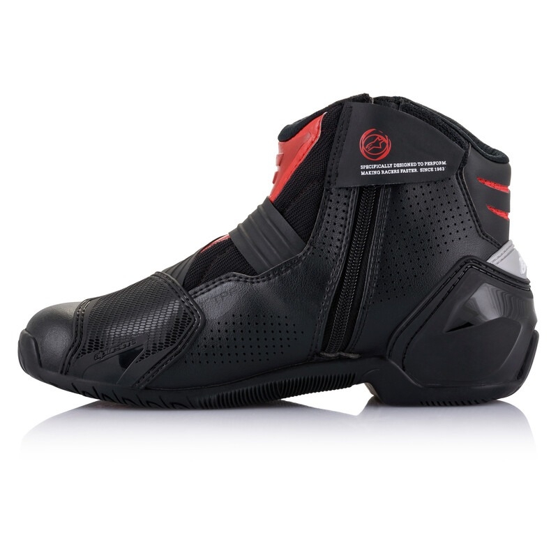 Motoristični škornji Alpinestars SMX-1 R Vented črno-rdeči