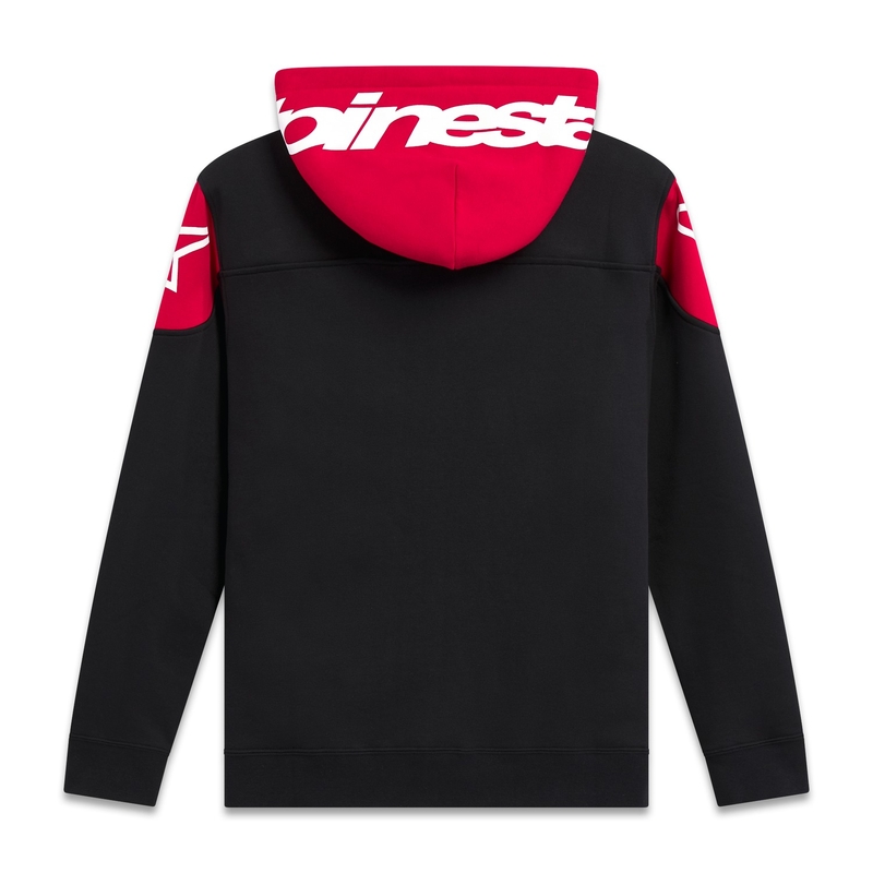 Alpinestars Velocity Pulover s kapuco črno-rdeč