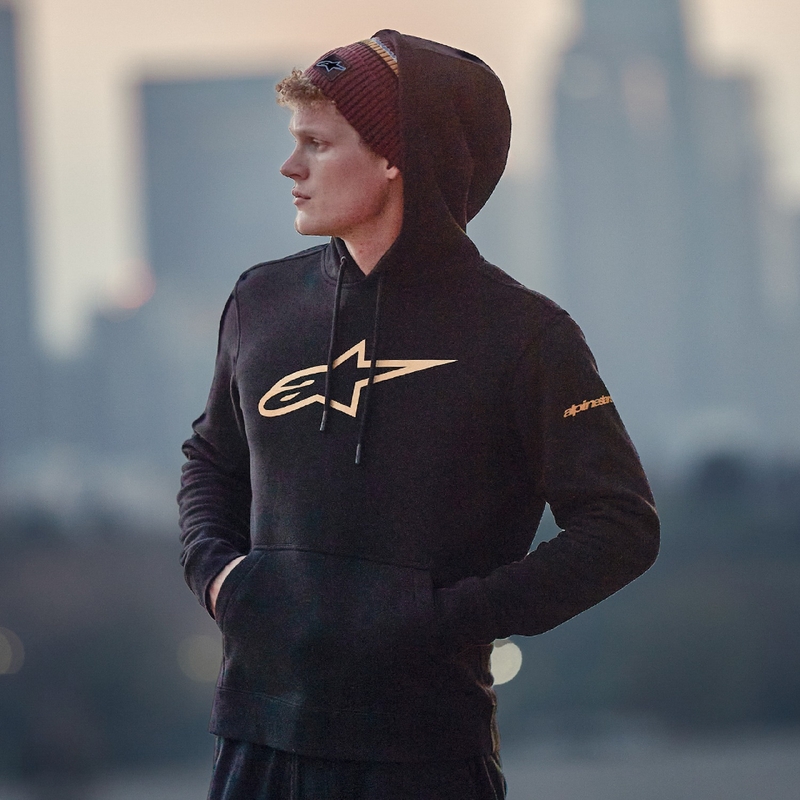 Alpinestars Gilded Pulover s kapuco črno-zlat