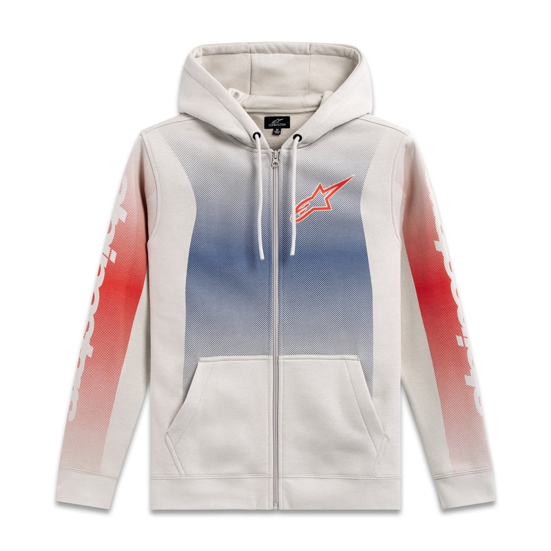 Alpinestars Arising Pulover s kapuco bel umazano-modro-rdeč