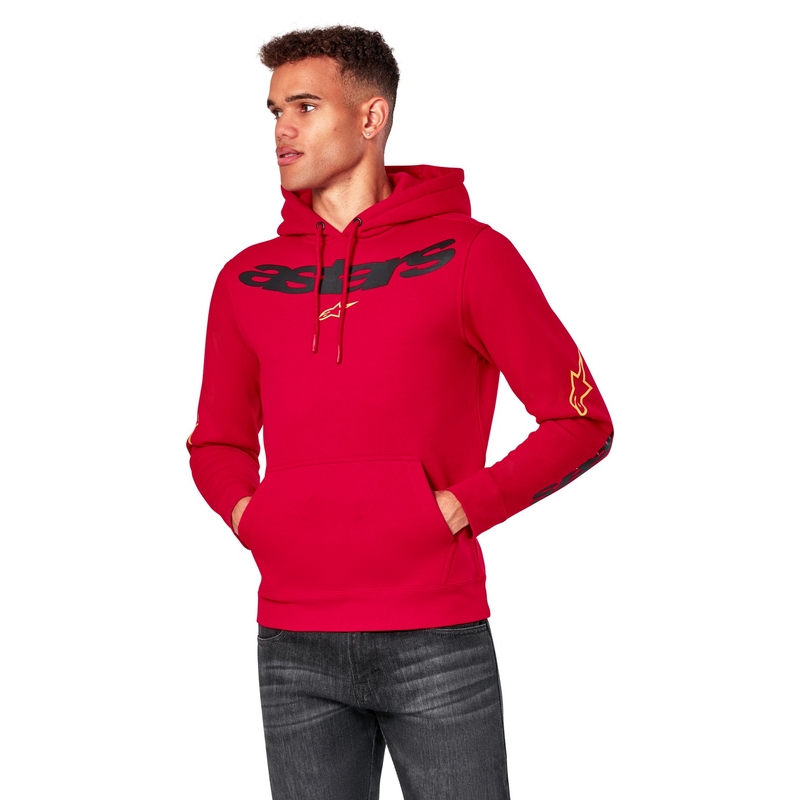 Alpinestars Elliptic Pulover s kapuco rdeč