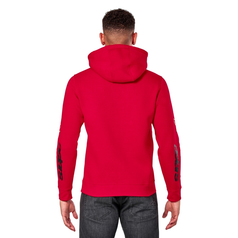 Alpinestars Elliptic Pulover s kapuco rdeč