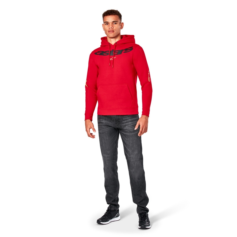 Alpinestars Elliptic Pulover s kapuco rdeč