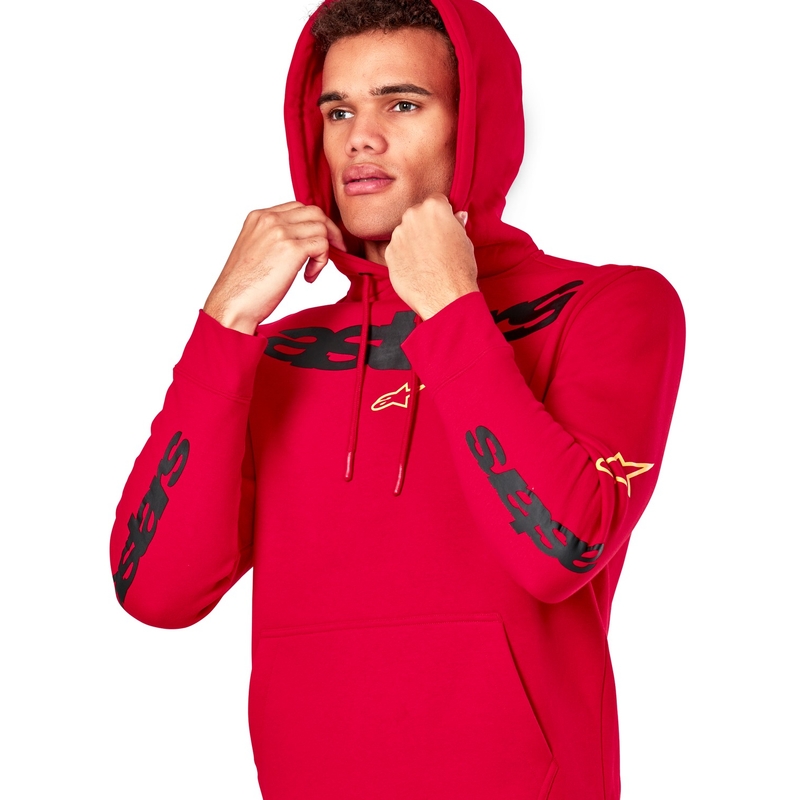 Alpinestars Elliptic Pulover s kapuco rdeč