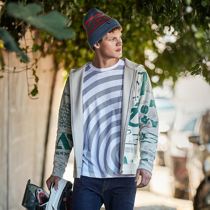 Alpinestars Determinant Pulover s kapuco bel umazano bel